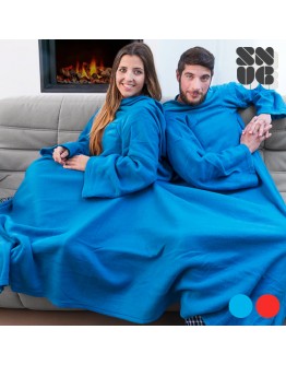 Snug Snug Big Twin Double Blanket with Sleeves for Adults