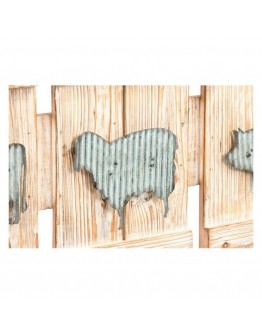 Wall mounted coat hanger Dekodonia animals Wood Metal (68 x 33 x 8 cm)