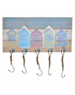 Wall mounted coat hanger Dekodonia Wood Metal (60 x 3 x 30 cm)