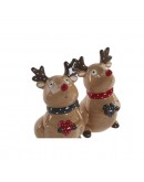 Decorative Figure DKD Home Decor Reindeer (2 pcs) (8.3 x 8 x 13 cm)