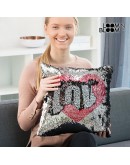 Cushion Love Black Silver (40 x 40 x 8 cm) (Refurbished A+)