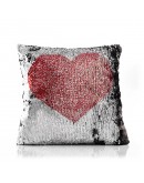 Cushion Love Black Silver (40 x 40 x 8 cm) (Refurbished A+)