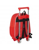 3D School Bag with Wheels 705 The Avengers Red