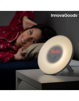 InnovaGoods Sunrise Simulator Alarm Clock LED FM USB White