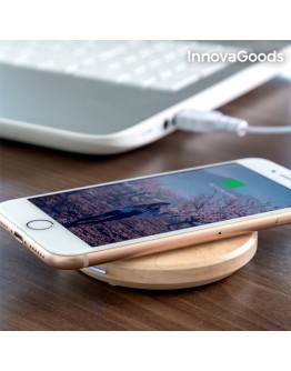 InnovaGoods Wireless Wooden Fast Charger Maple