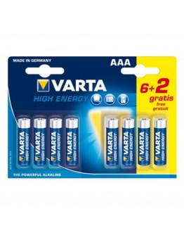 Battery Varta LR6 AAA 1,5V High Energy (8 pcs)