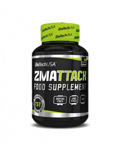 Nutritional Supplement Zinc, Magnesium and Vitamin B6 BIOTECH USA ZMAttack / 60 Capsules