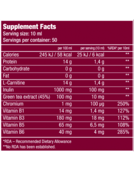 Liquid L-Carnitine BIOTECH USA L-Carnitine + Chrome 70.000 Liquid / 500 ml.